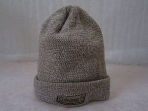 Coleman（コールマン）　　ニット帽　　ベージュ アクリル　　フリーサイズ(５７～５９㎝