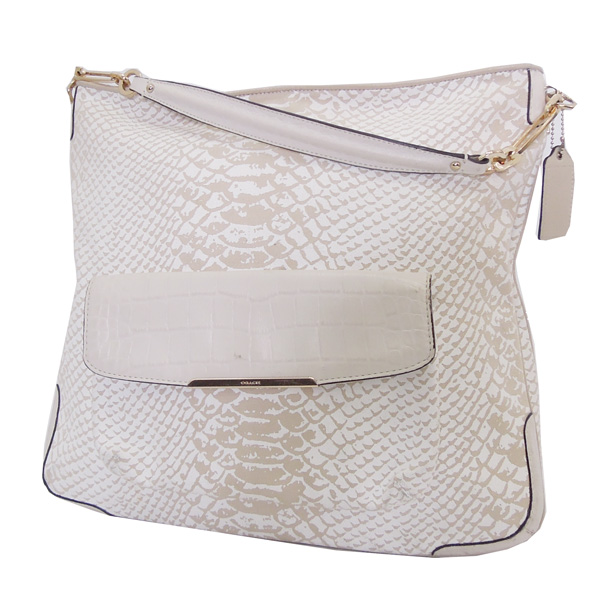 【1円～】COACH(コーチ)マディソン パイソン トートバッグ