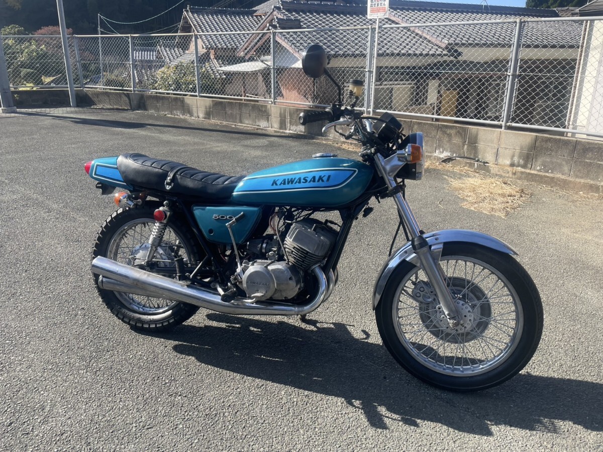 カワサキ 元旦。2025年。500SS H1D 異音なしベース車両。予備検査付き