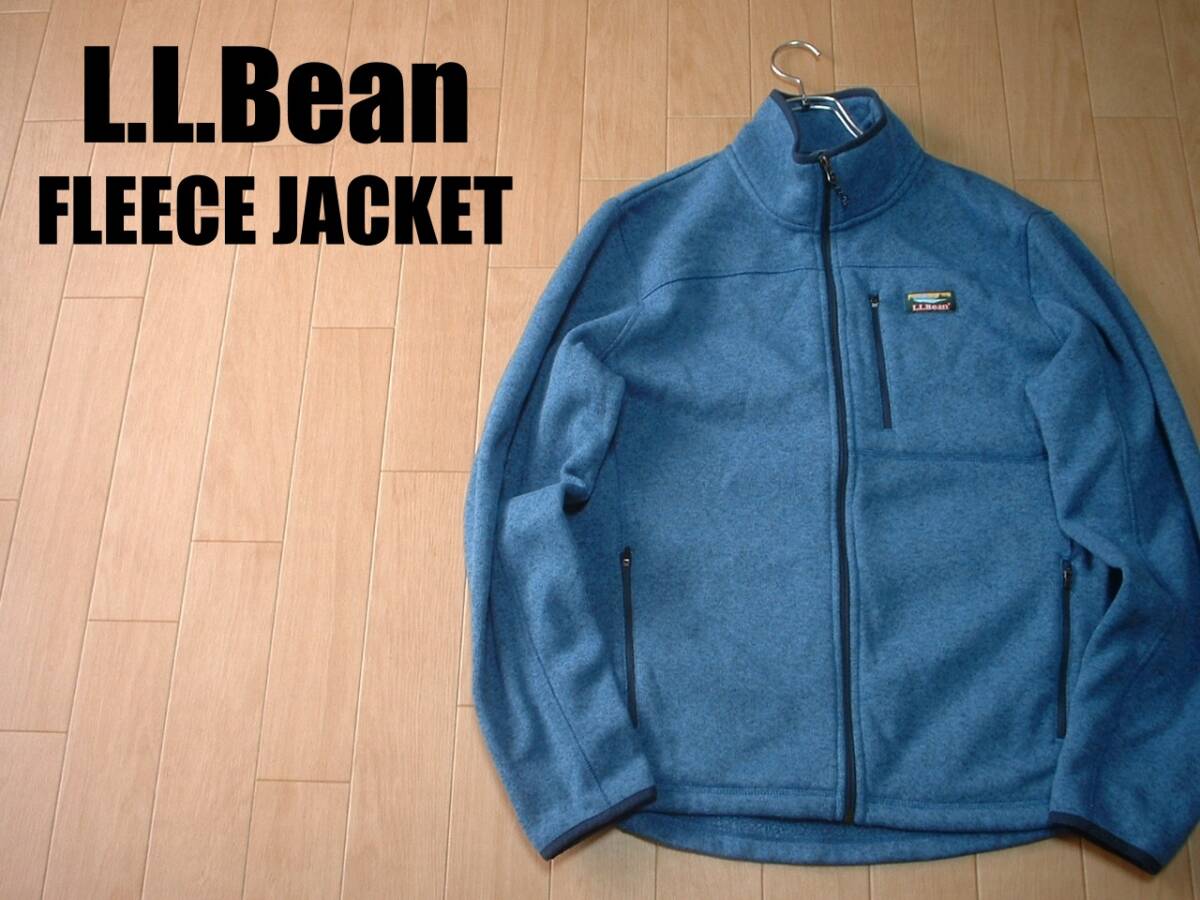 L.L.BeanフルジップパイルボアフリースジャケットL霜降り杢ブルー正規 