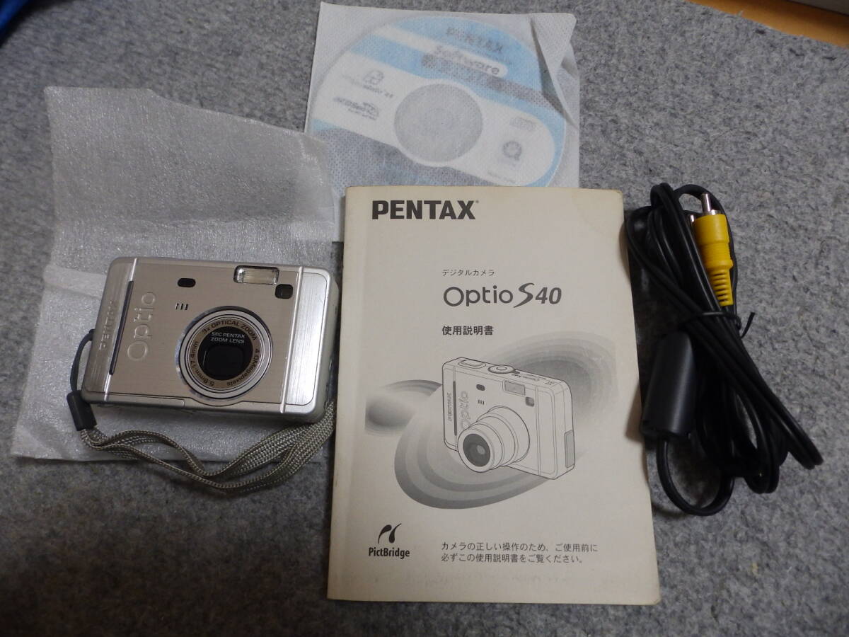 【単三電池で使用可】 PENTAX Optio S40 シルバー デジタルカメラ 動作