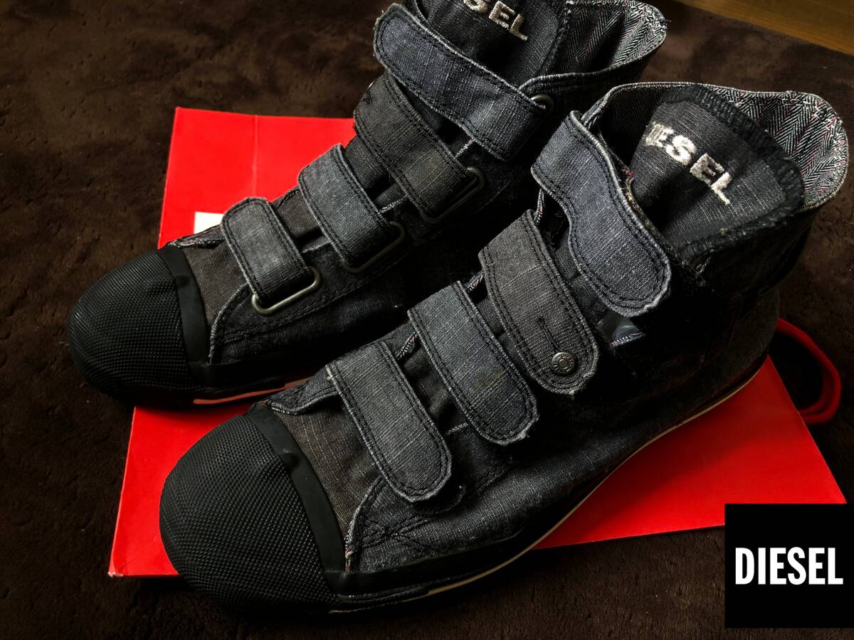 ○サイズ28.5cm DIESEL ディーゼル ベルクロ デニム ハイカット 