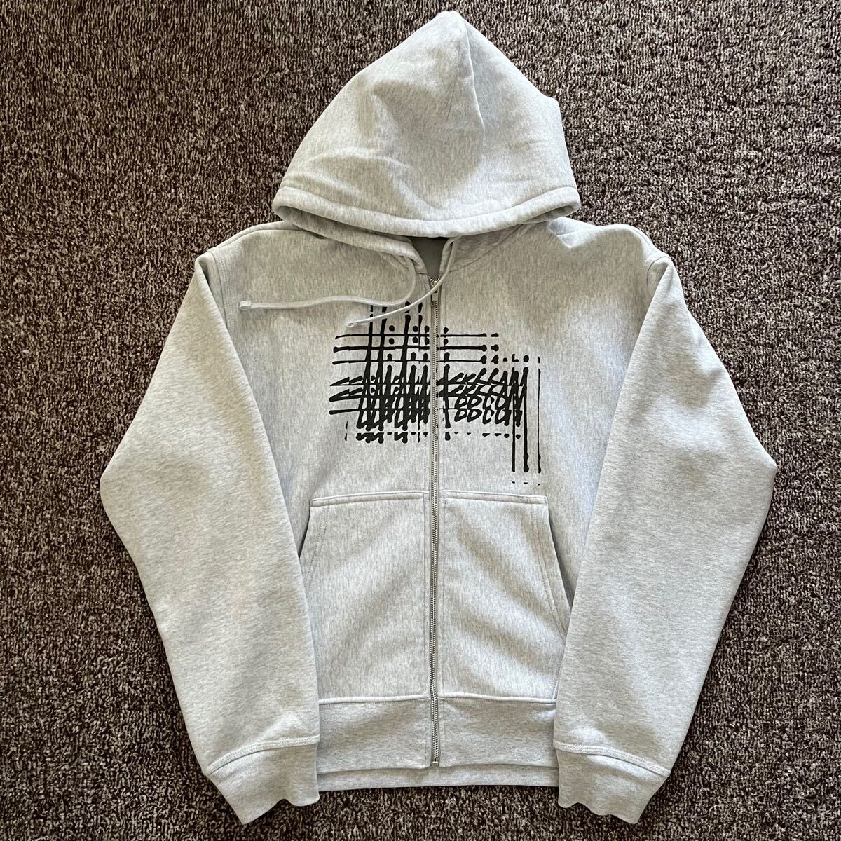 Stussy ジップアップパーカー zip up パーカー グレー M ステューシー
