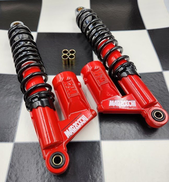 マルゾッキ　タイプ　リアサスペンション　325mm XJ400 XJ550 マルゾッキ タイプ 325mm リアサス ステッカー付 12mm