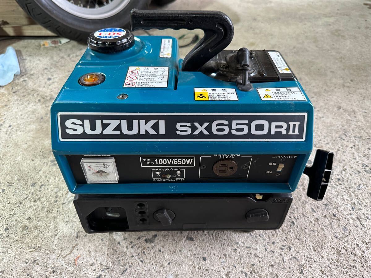 SUZUKI 発電機　SX650R2 実働 実働 SUZUKI 発電機 SX650RⅡ 100V エンジン発電機 60Hz 釣り キャンプ