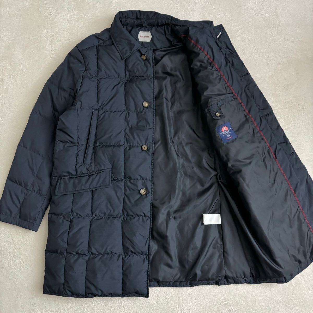 未使用級 XXL ドゥクラッセ DoCLASSE ダウンコート ステンカラーコート