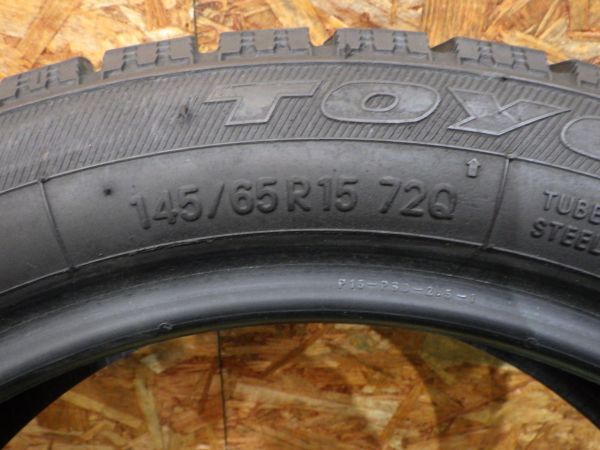 トーヨー GARIT GIZ 145/65R15 72Q 2019年製 8.5分山【2本/スタッドレス/15インチ/ミツビシ アイ等に/送料無料】 GARIT GIZ 72Q RIZLEY WEDS（ウェッズ） メタリック