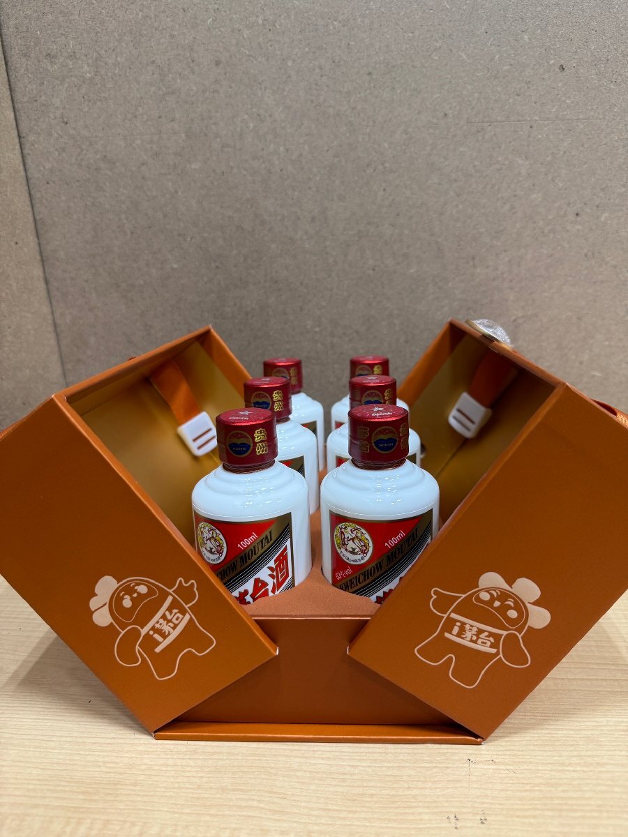 C5793】【1円～】未開栓 貴州茅台酒 ミニボトル 100ml 53% 6本セット