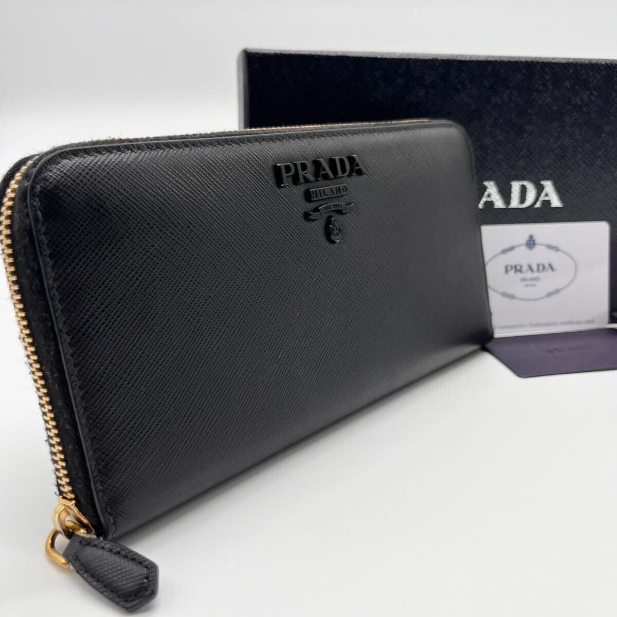 国内ギャランティ【極美品】 PRADA プラダ サフィアーノレザー 1ML506
