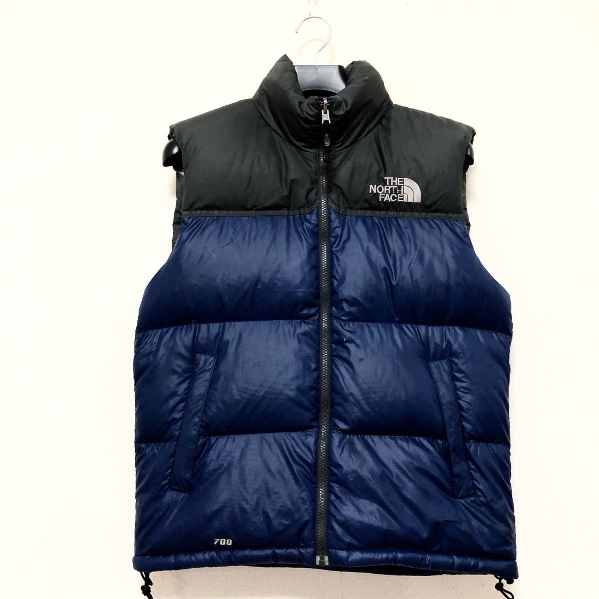 NORTH FACE ヌプシ ダウンジャケット Sサイズ ネイビー/ブラック 
