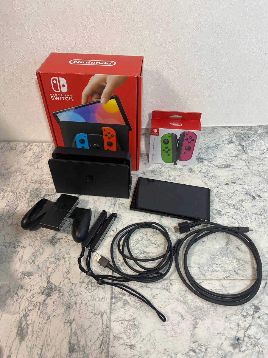 j1206k Nintendo Switch ニンテンドースイッチ 有機ELモデル 本体 HEG-001 付属品 箱付き 初期化済み