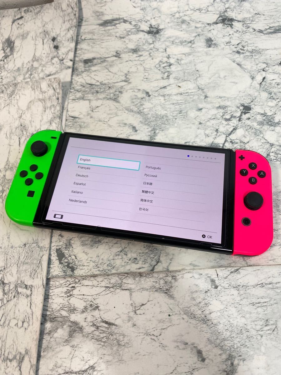 j1206k Nintendo Switch ニンテンドースイッチ 有機ELモデル 本体 HEG-001 付属品 箱付き 初期化済み