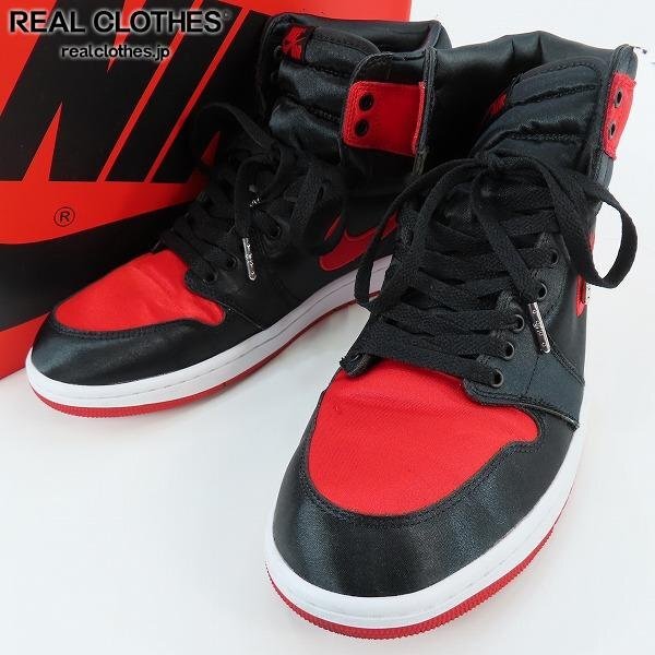 NIKE/ナイキ WMNS AIR JORDAN 1 RETRO HI OG SATIN BRED/エア 