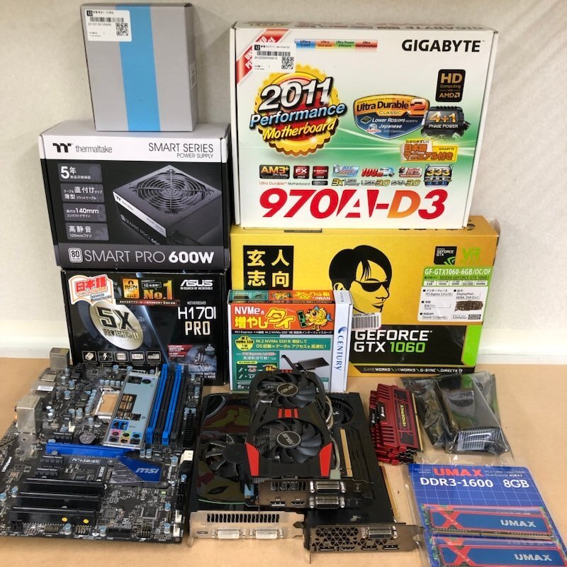 ジャンク】 PCパーツ まとめ売り 電源 グラボ GTX750Ti 760 960 マザボ