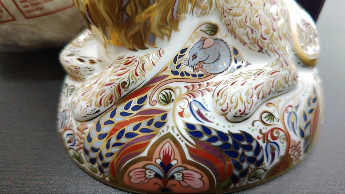 ロイヤルクラウンダービー ペーパーウェイト 猫 Royal Crown Derby