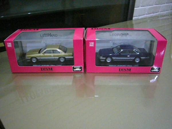 ★あぶない刑事DISMアオシマ1/43日産F31レパード金＆紺2台セット