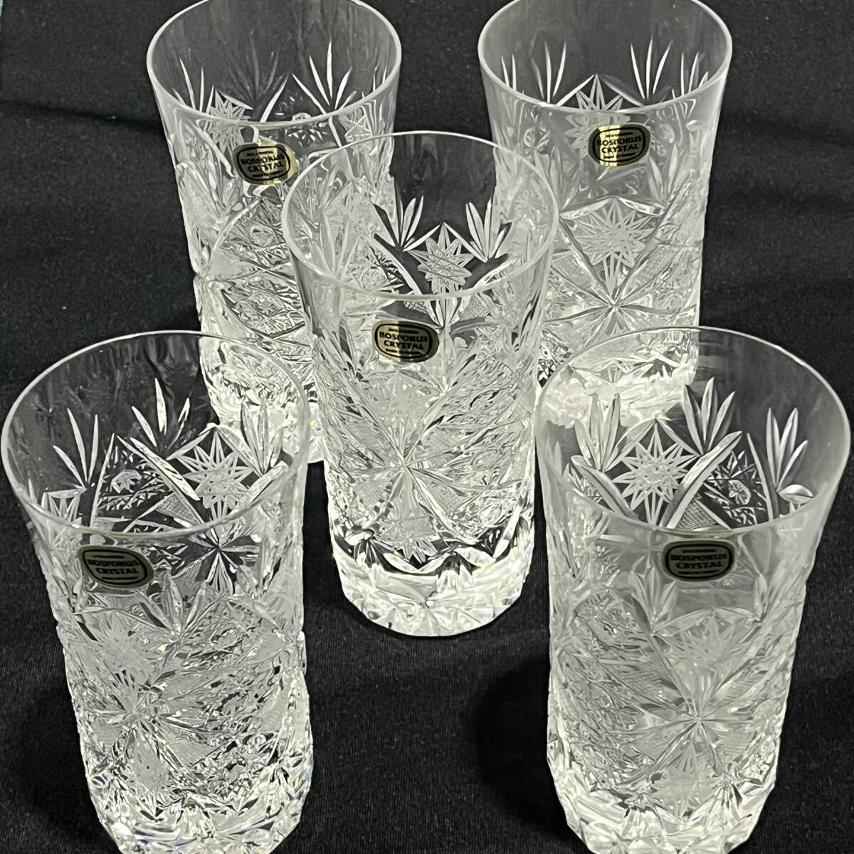 美品】BOSPORUS CRYSTAL/ボスポラス クリスタル グラスセット5客