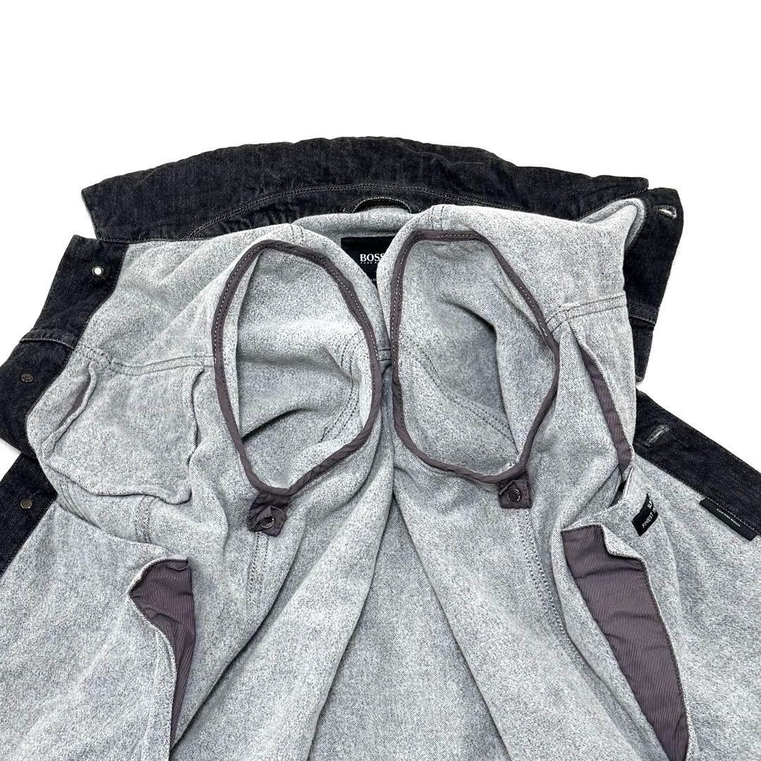 ヒューゴボス HUGO BOSS デニムジャケット ジージャン Gジャン 黒 