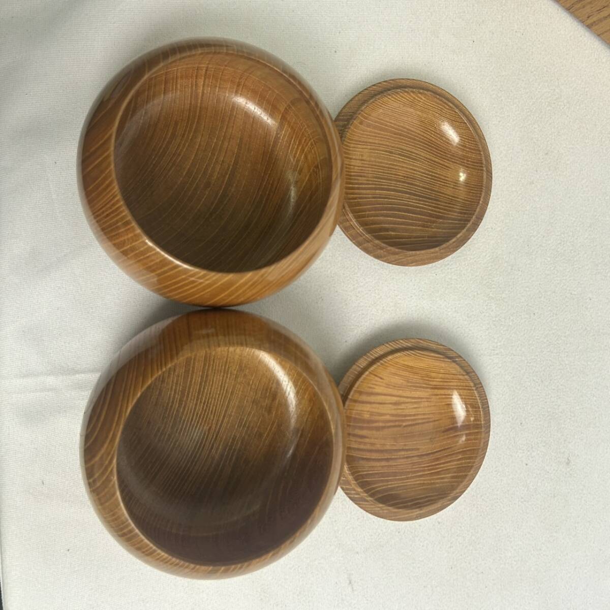 現状品】日向特製 本蛤碁石 34号 囲碁 白石 黒石 碁笥付き 碁石 古美術