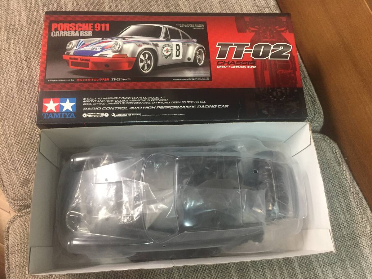 タミヤ 1/10 TT-02 ポルシェ911カレラRSR 未組み立て TAMIYA-RC-58571