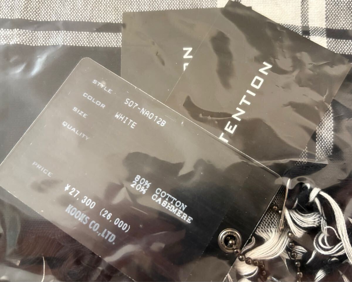 【新品未使用品】ナンバーナイン　音符ストール　黒×白　付属品完備　NUMBER (N)INE　07S/S　ABOUT A BOY期_2