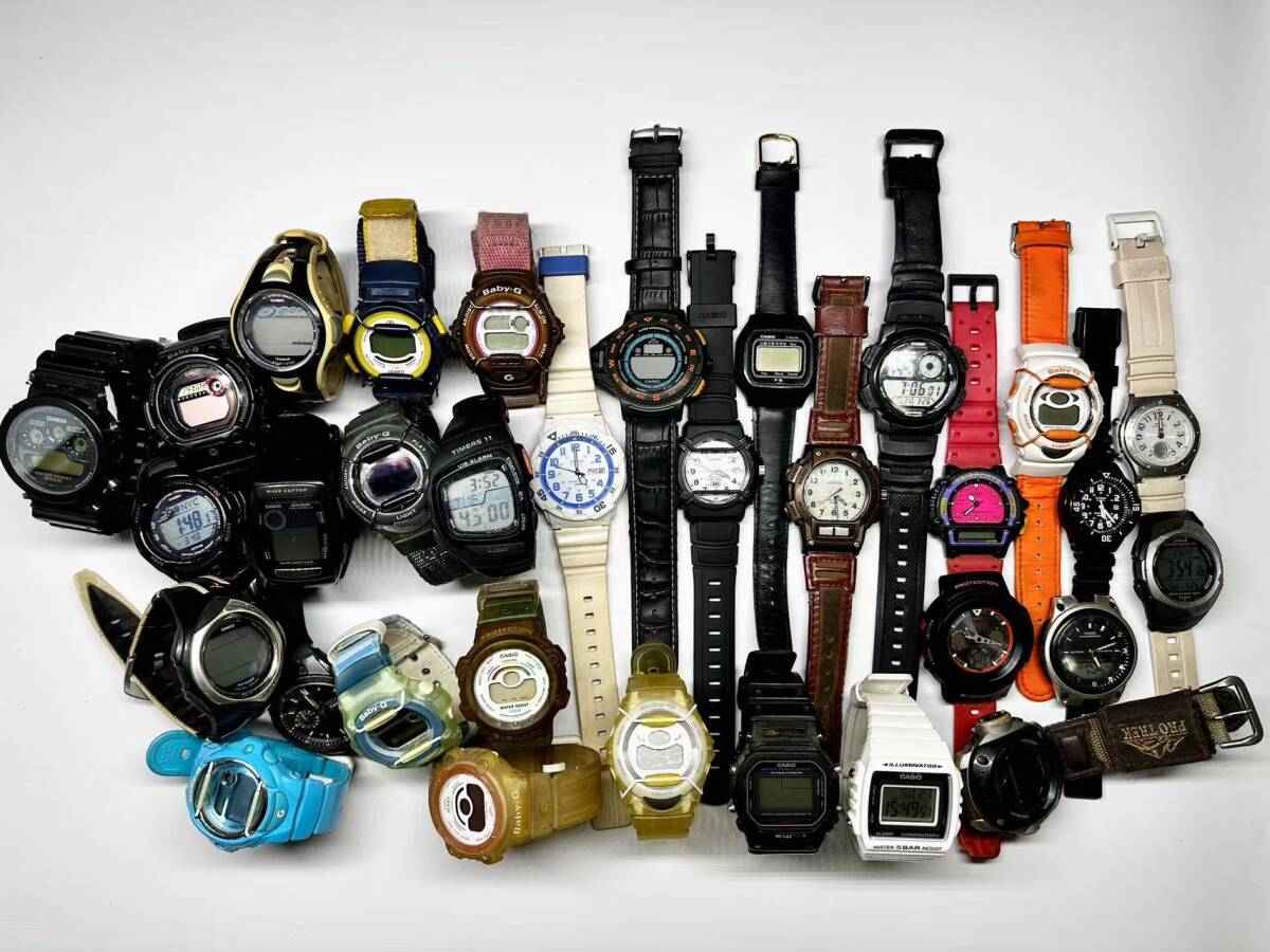 CASIO 腕時計 ジャンク - 大量 Yahoo!オークション G-SHOCK Baby-G 