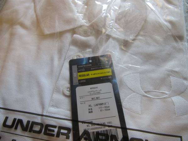 アンダーアーマー正規品ポロシャツ税別5900円白ＸＬ新品ゴルフ