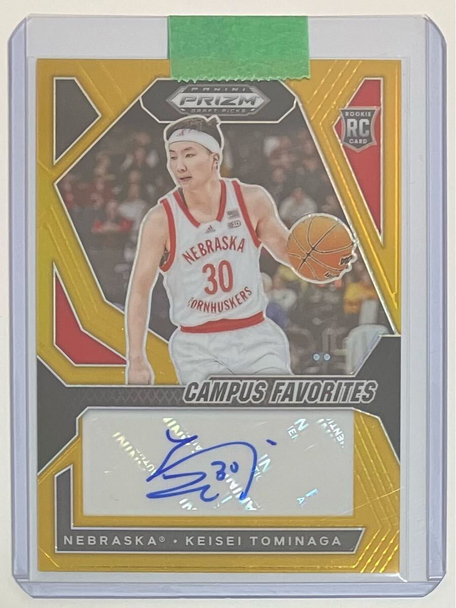 富永啓生 06/10 AUTO GOLD KEISEI TOMINAGA 2024 PANINI - PRIZM DRAFT 