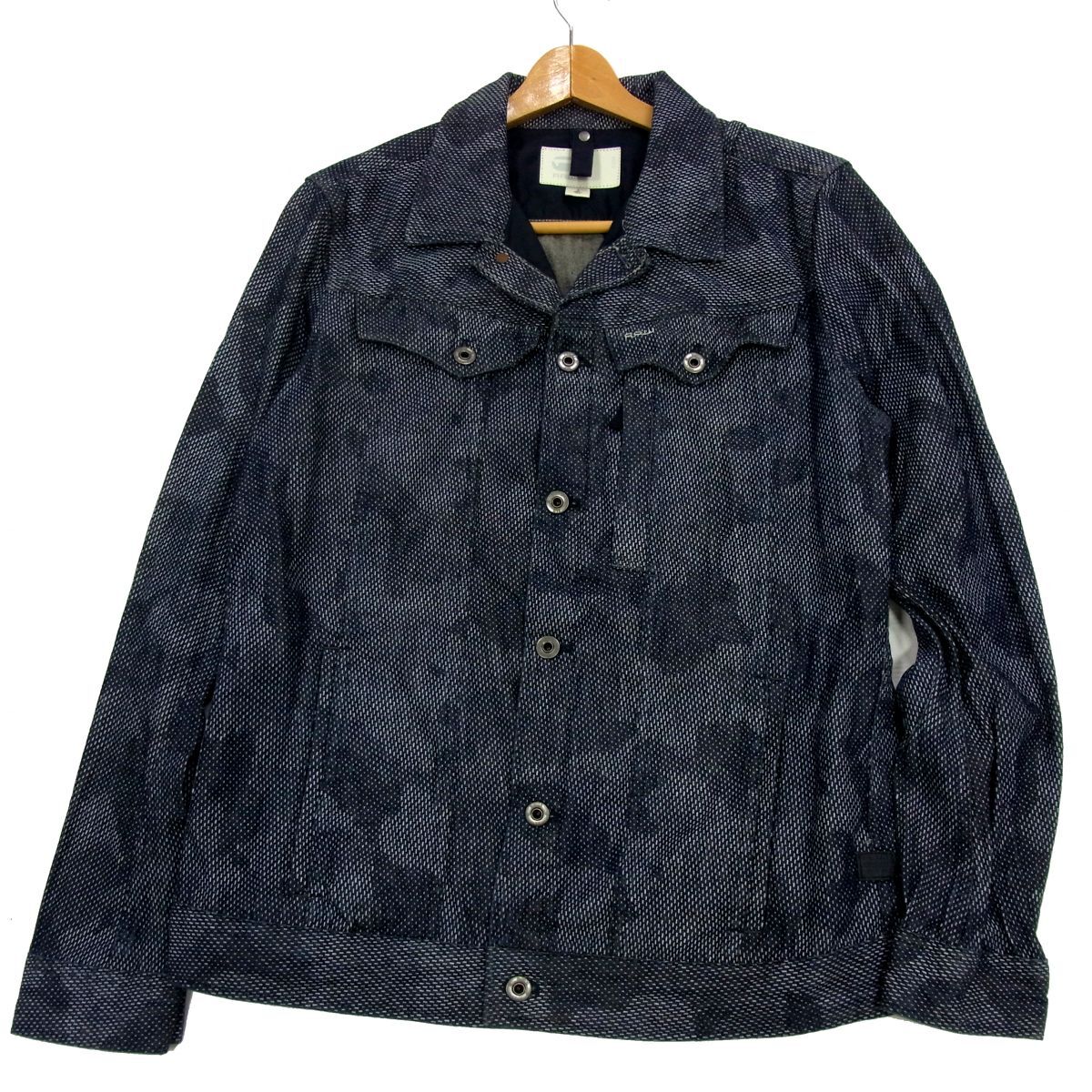G-STAR デニムジャケット RAW カモフラ 迷彩 美品 ダークインディゴ 