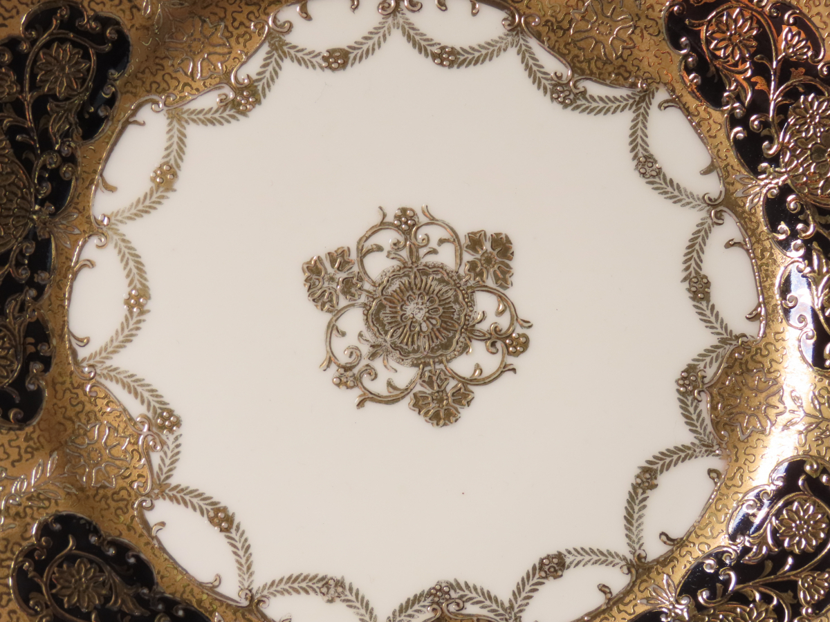 晃】超希少品 オールドノリタケ Noritake マルキ印 最上位作 金彩金盛