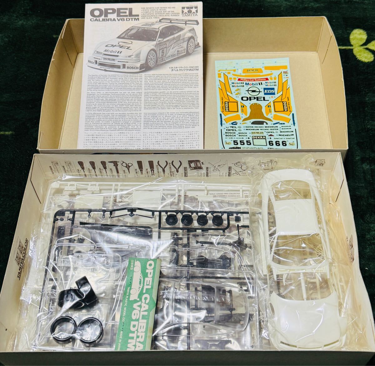タミヤ OPEL CALIBRAV6 DTM オペル カリブラV6 DTM 1/24スケールモデル No24149 長期保管品 未組立 プラモデル DTM V6 オペル (１／２４ オペルカリブラV6DTM (4)