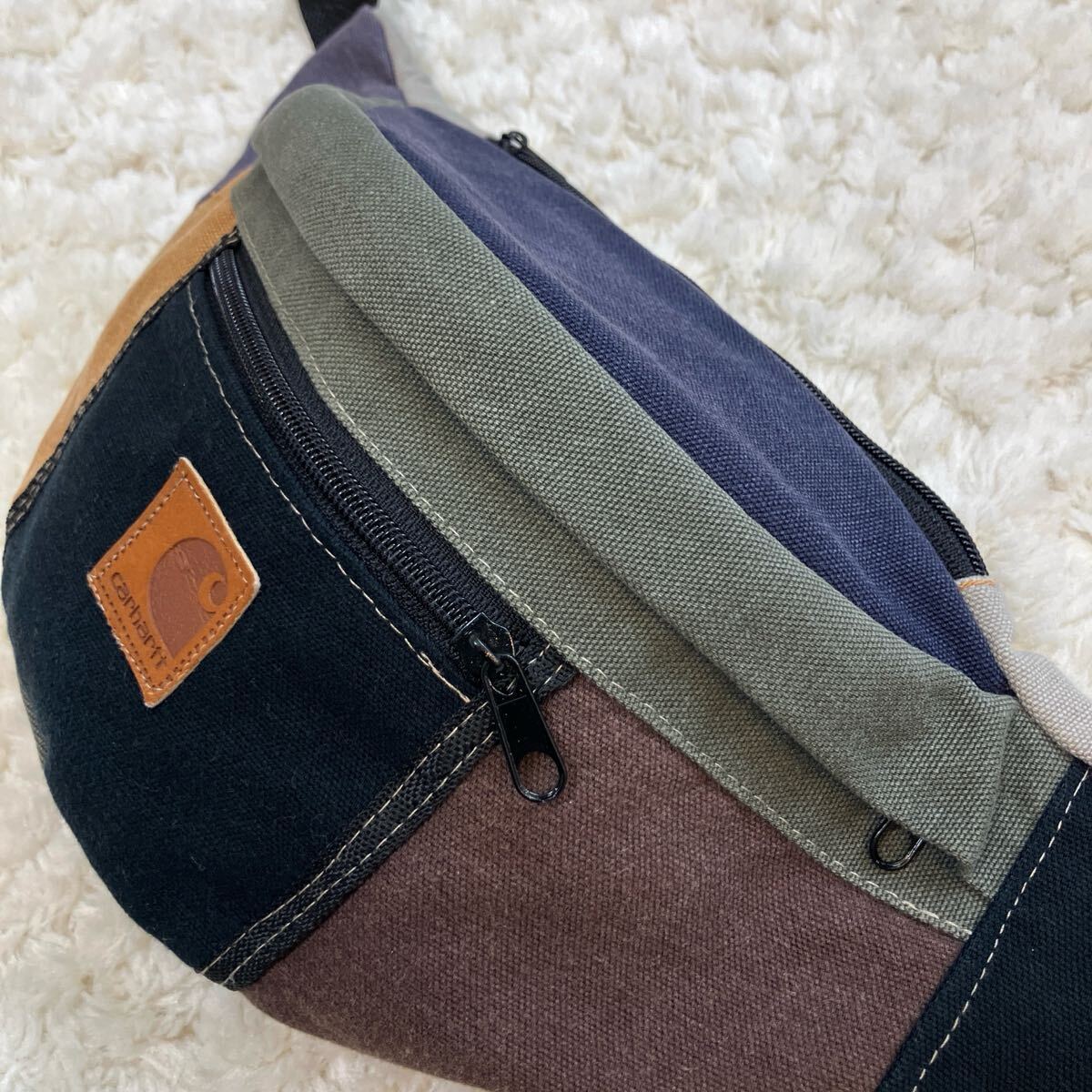 carhartt ダック地リメイクウエストバッグ マルチカラー カーハート 