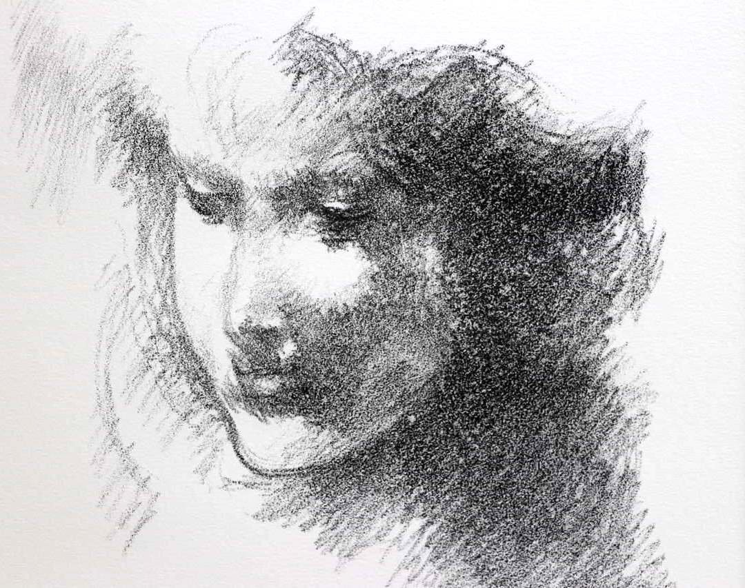 1円～ 真作保証 【エッジング】 舟越保武 「女の顔Ⅱ」 191/198 作者直筆サイン 額装 保存袋 状態良好_5