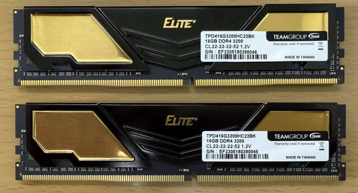 TeamGroup DDR4 3200 16GB 2枚組 合計32GBメモリー メモリ TEAMGROUP 16GB×2枚(32GB) DDR4 3200MHz 【公式通販】