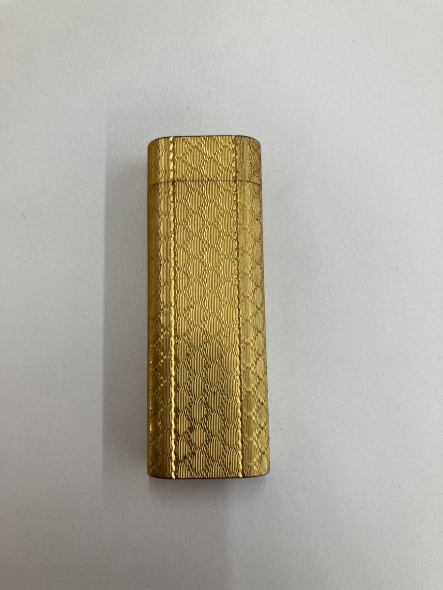 1円〜【Cartier】 カルティエ ガスライター ゴールドカラー 火花確認