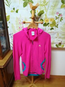 adidas アディダス ピンク色ジップアップコットンジャージメンズＳ ジップアップパーカー