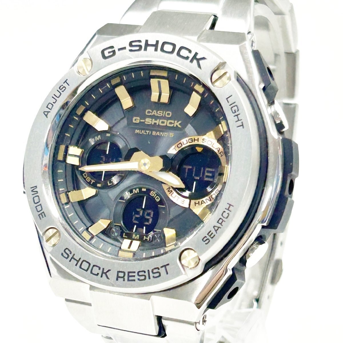 1円スタート】【箱付き】CASIO カシオ GST-W110D Gショック Gスチール 