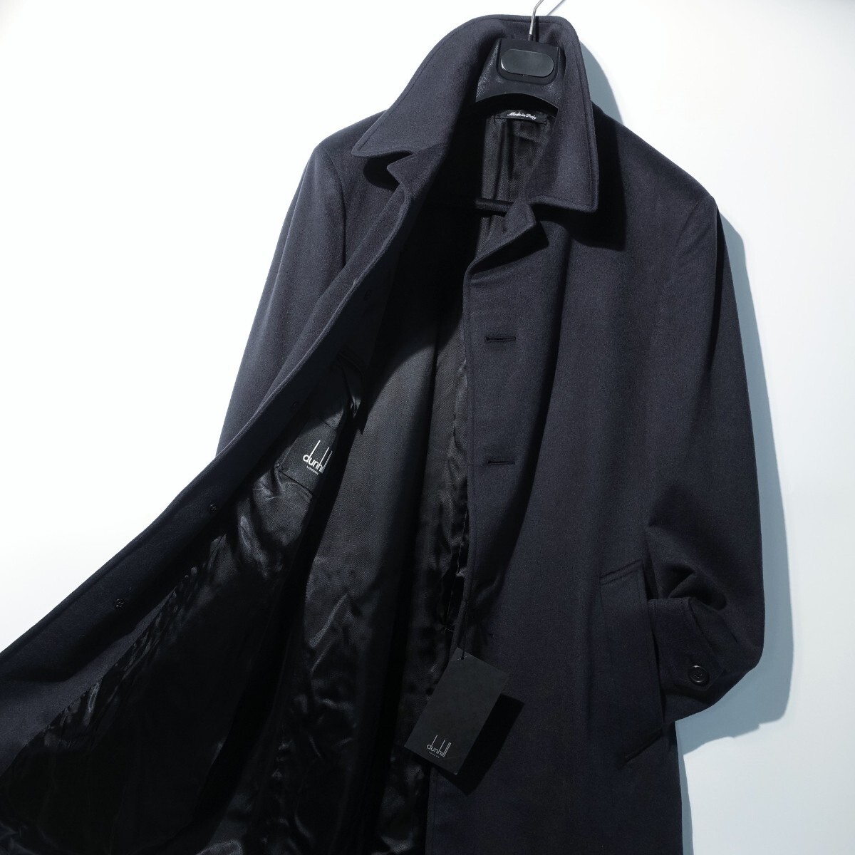 新品 Dunhill「最高峰/圧巻のピュアカシミヤ」ステンカラー/バルマ