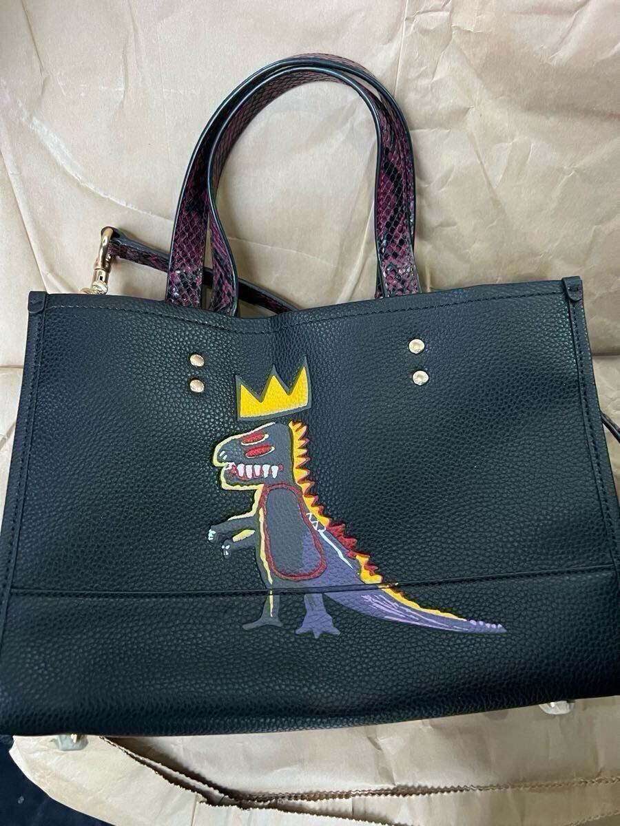 美品 COACH バスキアトート ハンドバッグ ショルダーバッグ C5661 