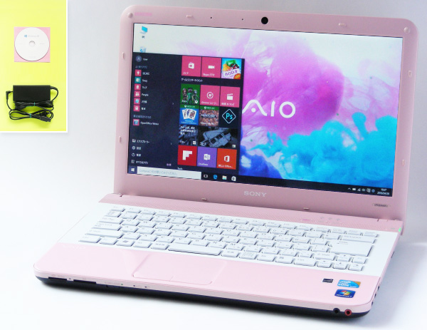 Windows10 ピンクVAIO▼Core i3/DVDS/14型コンパクトスリム/SONY_1