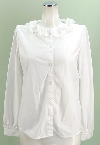 ◆★美品!TOCCA トッカ フリルブラウス 長袖 シャツ 白 160