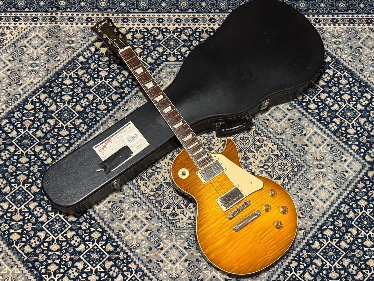 希少品 日本製 山野楽器限定 2001年製 Epiphone Les Paul Standard HoneyBurst Japan エピフォン ジャパン レスポール スタンダード 4.2kg_2