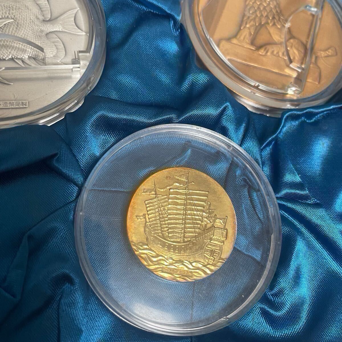 K18 14.59g 純銀80g ★沖縄国際海洋博覧会　公式記念メダル　金銀銅セット★ EXPO'75 美品_2
