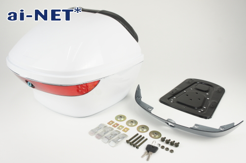 3ヶ月保証付 28L 汎用トップケースアタッチメント付 ホワイト 白