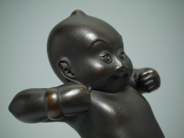 □真作保証□限定9体【籔内佐斗司】作 『空蝉童子』 共箱□W57cm(銅製
