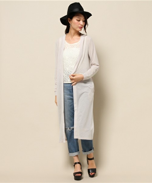 新品今期ANAPCHILLE シンプルロングカーディガン ベージュ完売　