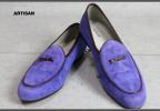 新品アルチザン最高級スエードローファー紫41/265.7万靴シューズ