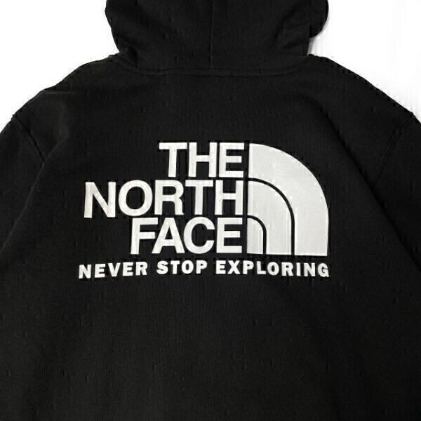 1円～!売切!【正規新品】THE NORTH FACE◆THROWBACK HOODIE パーカー スウェット US限定 男女兼用 ビッグロゴ アウトドア(M)黒 181130-30_4