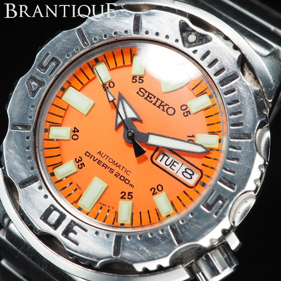 ◇1円～◇SEIKO セイコー オレンジモンスター 7S26-0350 回転ベゼル