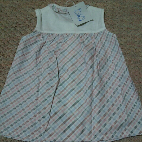 新品タグ付百貨店購入ファミリア☆チュニックシャツワンピ90800